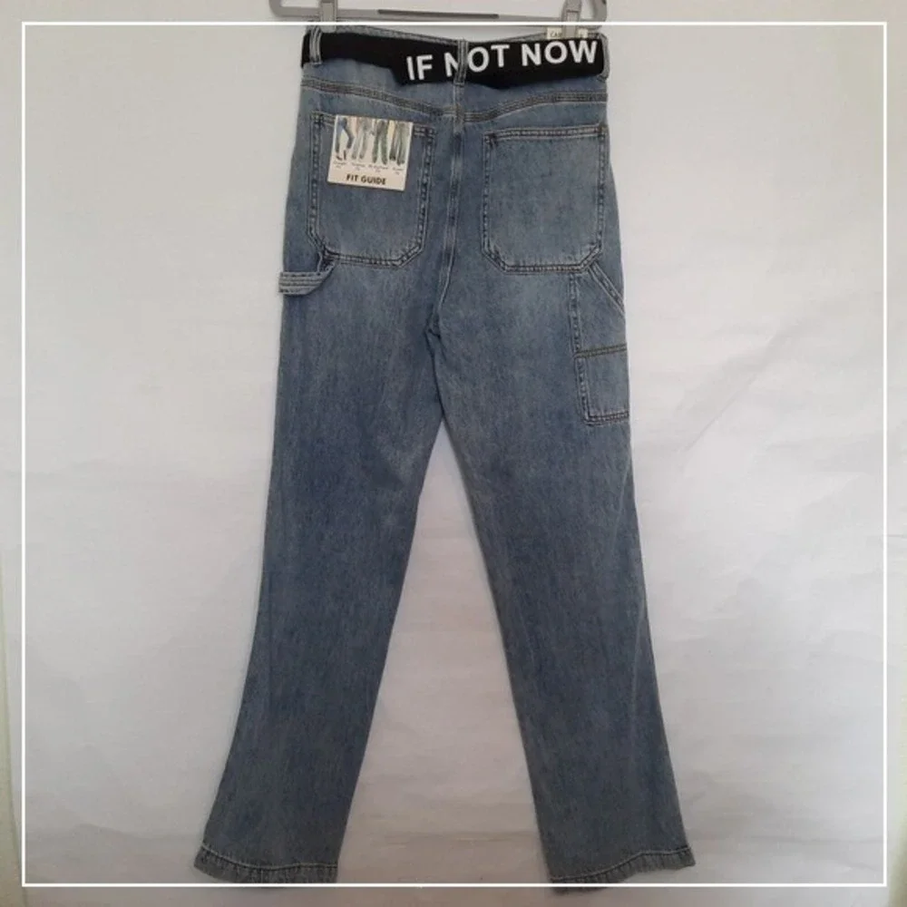 S O N G Jeans Women 29 Blue Y2K Utility Carpenter Cargo Relaxed Streetwear Denim